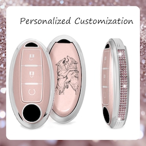 Personalized key covers, suitable for Nissan Tiida, Murano, Pathfinder, Micra, and Juke models; a perfect gift for female drivers.