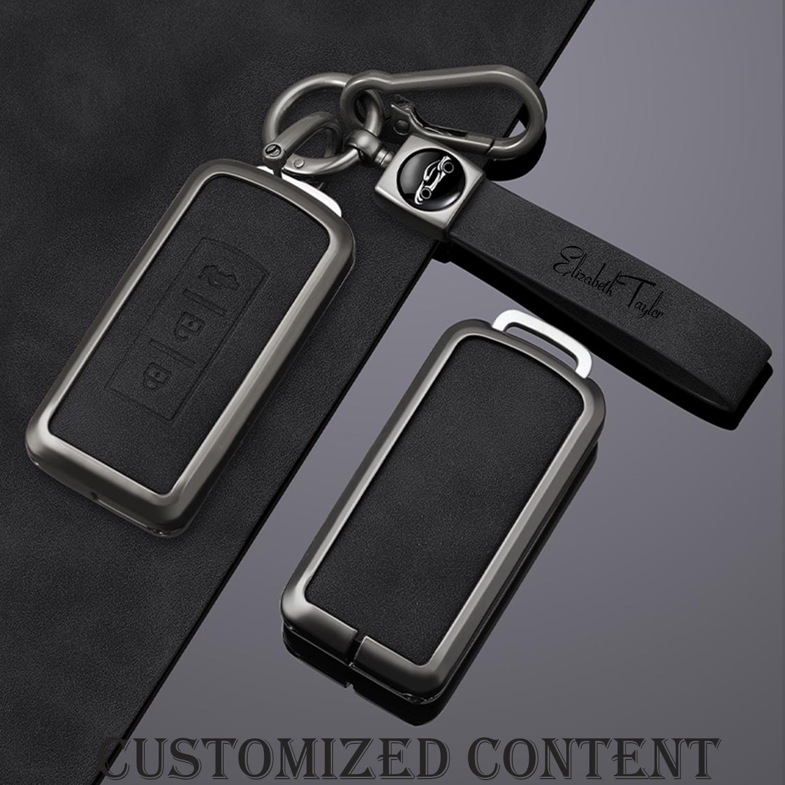 Ontto Portachiavi Cover In Pelle TPU Per Mitsubishi Lancer, Outlander, ASX – Blu Morbido