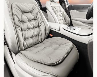 personalized Stain-Resistant Car Seat Cushion Set,Universal Fit Seat Covers, Soft Non-Slip Seat Protector for Cars, SUVs, Trucks,White