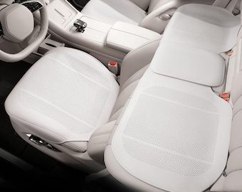Personalized Full Surround Car Seat Cushion Fits Most Vehicles,PU Leather Seat Cushion, Breathable Anti-Slip Pad