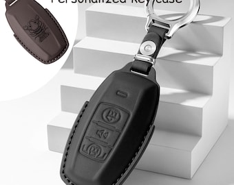 Customizable personalized Nappa leather key cover, car remote key protector, suitable for Haval H2 H6 H7 H8 H9 M6 (2015–2023), black red