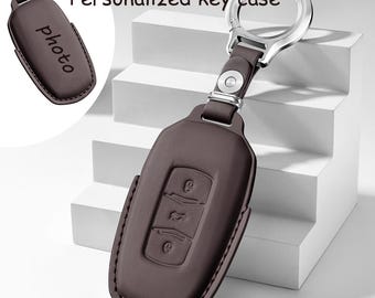 Funda para llave personalizada de piel Nappa, apta para Geely Sc6 Sc5 Sc3 Sc7 Ge Gs GT KC SV5 GV5, personalizable.