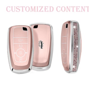 Customizable personalized content Key case fit for Ford Mondeo MK5 Bronco Mustang Explorer EcoSport S-Max Ranger Fiesta F150 F250