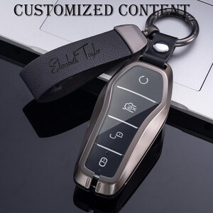 Exclusive Art Letter Key Case Fits Key Fob Cover for BYD Atto 3 Sealion Dolphin Seal Song Plus DM-i Han Tang Yuan Qin  Long Black