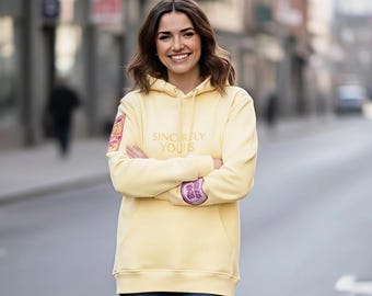 Handgemachtes Salish Matter Hoodie, Mit freundlichen Grüßen Ihr Oversized Fleece Hoodie, Geschenk für Sie, Cosplay Kostüm