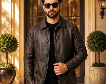 Dean Winchester Braune Lederjacke – Distressed Vintage Mantel – Supernatural Cosplay Jacke – Handgemachtes Echt Leder Geschenk für Ihn