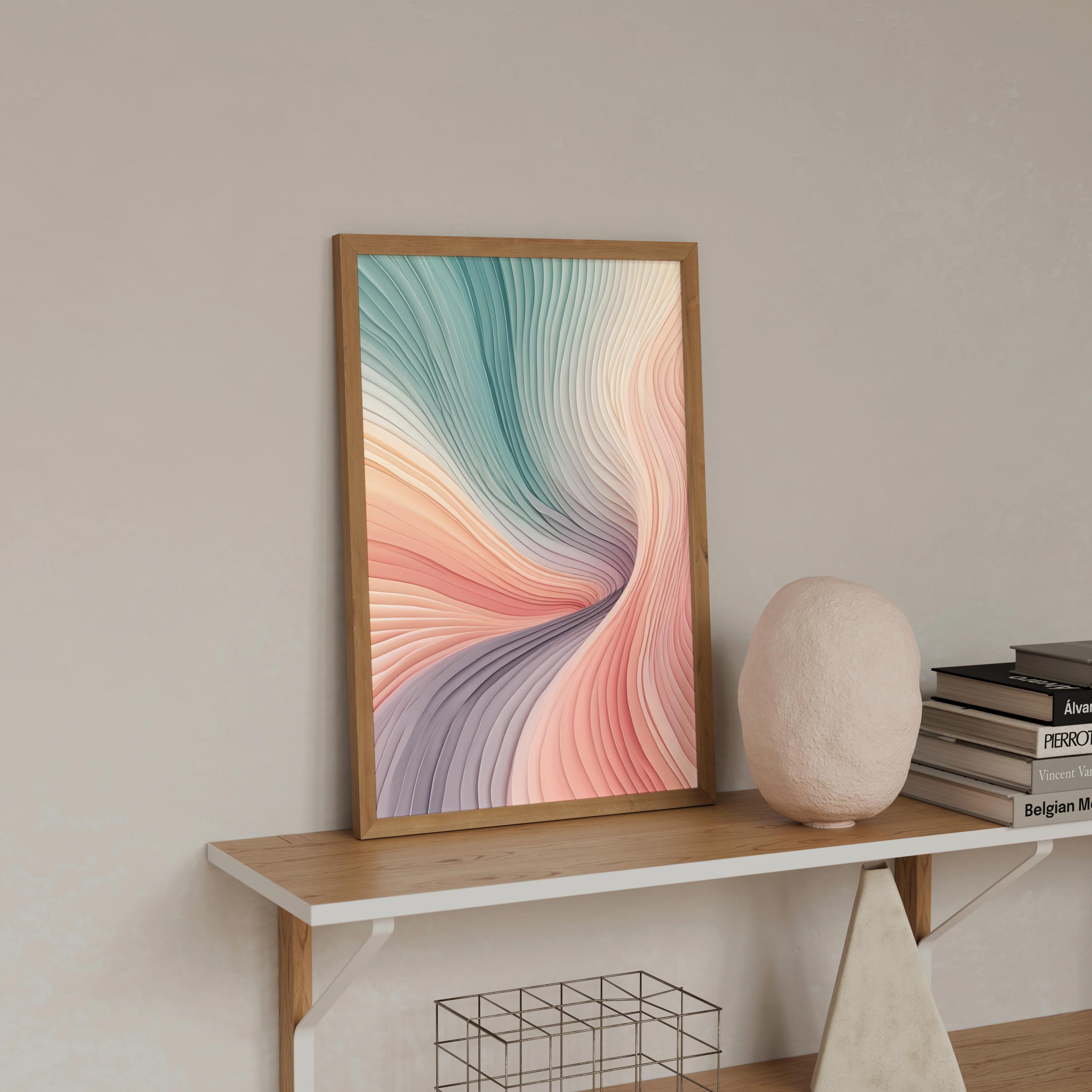 Twisted Ribbon Vortex in Pastel Palette – 3D Rendered Abstract ...