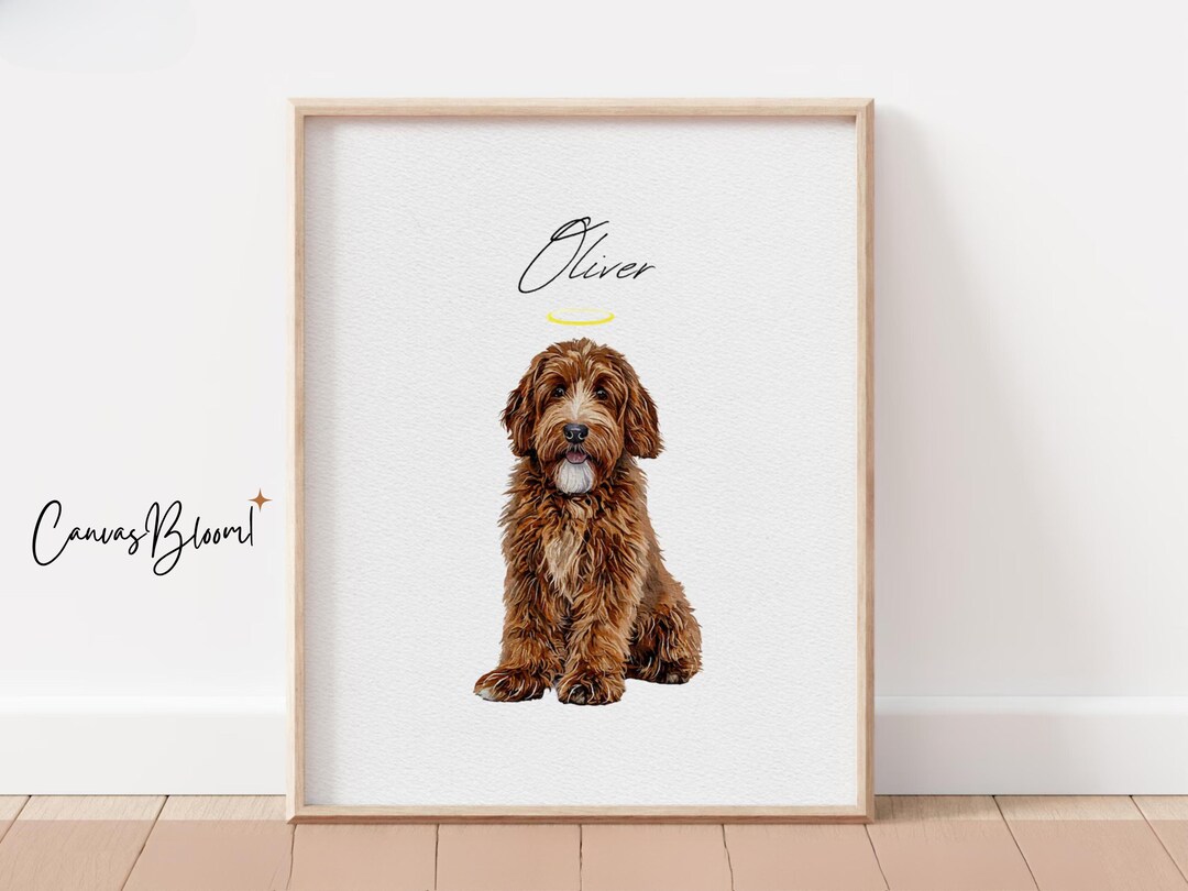 Custom Pet Portrait, Watercolor Dog & Cat Painting, Memorial Art - Etsy