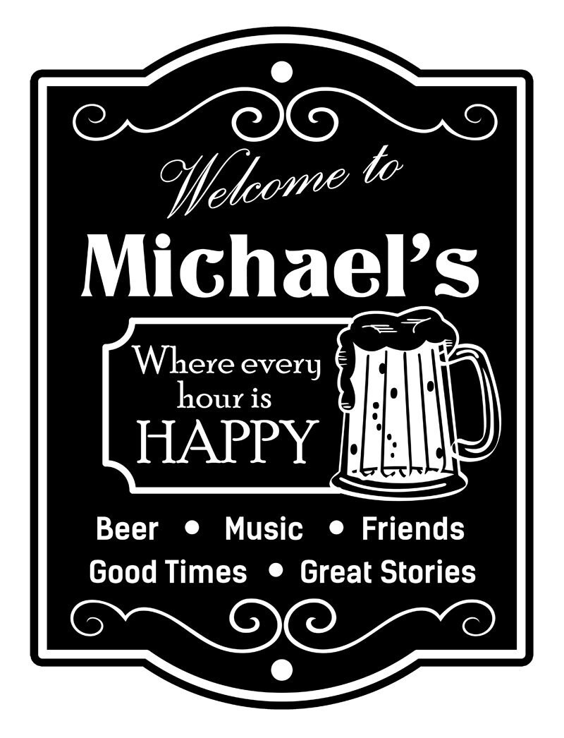 Create Your Own Wall Decal Home Bar Sign Custom Name Beer Etsy Canada