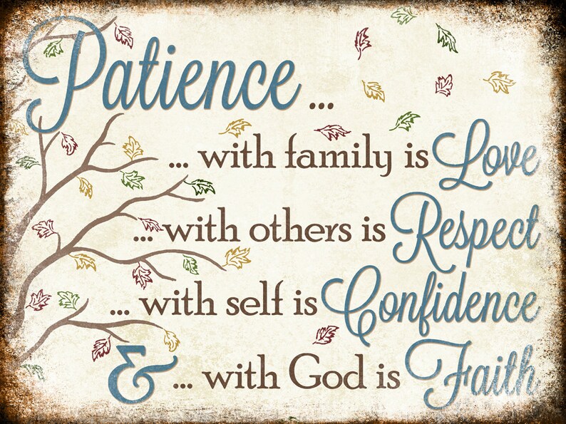 Patience Sign Christian Gifts Spiritual Decor Patience and - Etsy