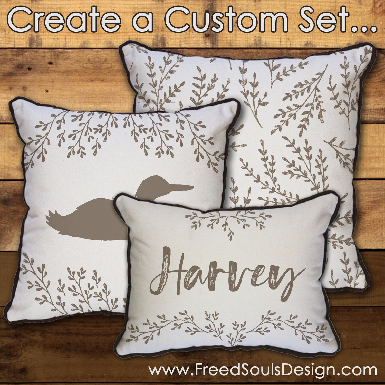 Create A Custom Set 3 Pillows 1 12x16 2 16x16