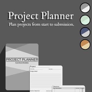 Projectplanner afdrukbaar | Student, werktaaktracker (pdf-download)
