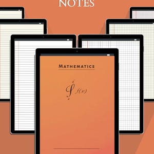 Paquete de cuadernos digitales de matemáticas / Papel cuadriculado y rayado (descarga en PDF)