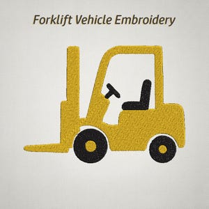 LKW Gabelkratzer Fahrzeug Stickdatei, Stickdatei Baumaschine, Stickdatei PES DST JEF, Instant Download