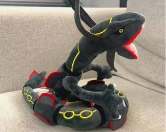 Massive Shiny Rayquaza Dragon Plush – Ultra-Soft 30" Anime Collectible Toy