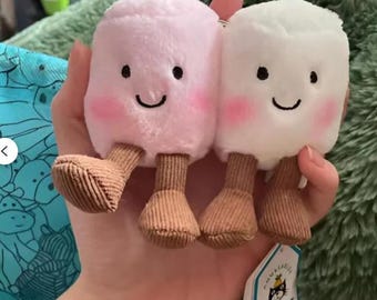 Amuseables Jelly cat Marshmallow Duo inspired Plush – Soft, Sweet Cuddle Companions