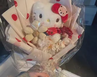 Kitty Plush Flower Bouquet – Kawaii Stuffed Animal Gift