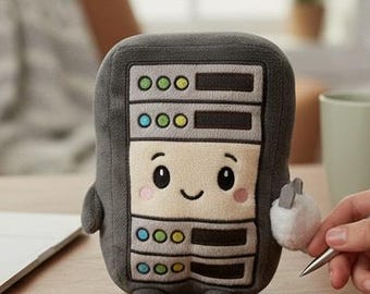 Custom Logo Bulk Order — Emotional Support Server Rack Plush, IT Team Gift, Corporate Gift