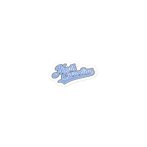 Vintage North Carolina Sticker, Retro North Carolina Script Die Cut Vinyl Decal, Tar Heel State Travel Sticker, NC State Pride Gift