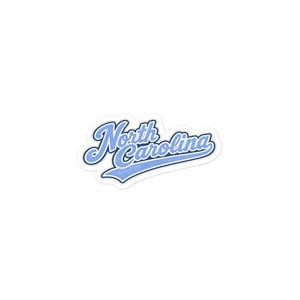 Vintage North Carolina Sticker, Retro North Carolina Script Die Cut Vinyl Decal, Tar Heel State Travel Sticker, NC State Pride Gift