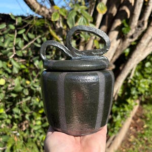 Sleek Modern Container - Handmade Studio Pottery - Lidded Ceramic Home Decor -Unique Storage - Functional Art