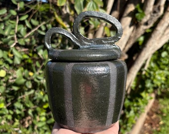 Sleek Modern Container - Handmade Studio Pottery - Lidded Ceramic Home Decor -Unique Storage - Functional Art