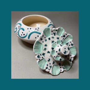 Star Swirl Container - Handmade Studio Pottery - Lidded Ceramic Home Decor - Unique Storage - Functional Art