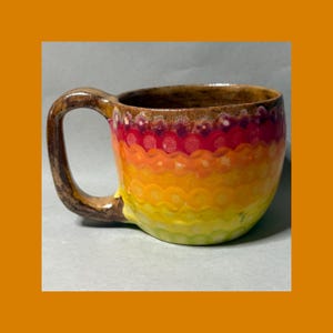 Scalloped Sunrise Mug – Handmade Studio Pottery - Ceramic Home Decor - Unique Design - Functional Art