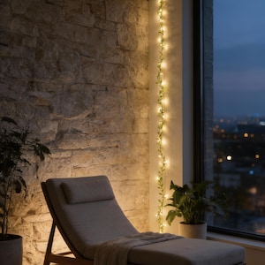Japanische Weide LED Lichterkette - 2m Dekorative Blättergirlande