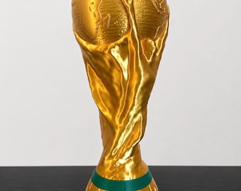 World Cup Style Trophy – 11” 3D Printed Soccer Fan Display