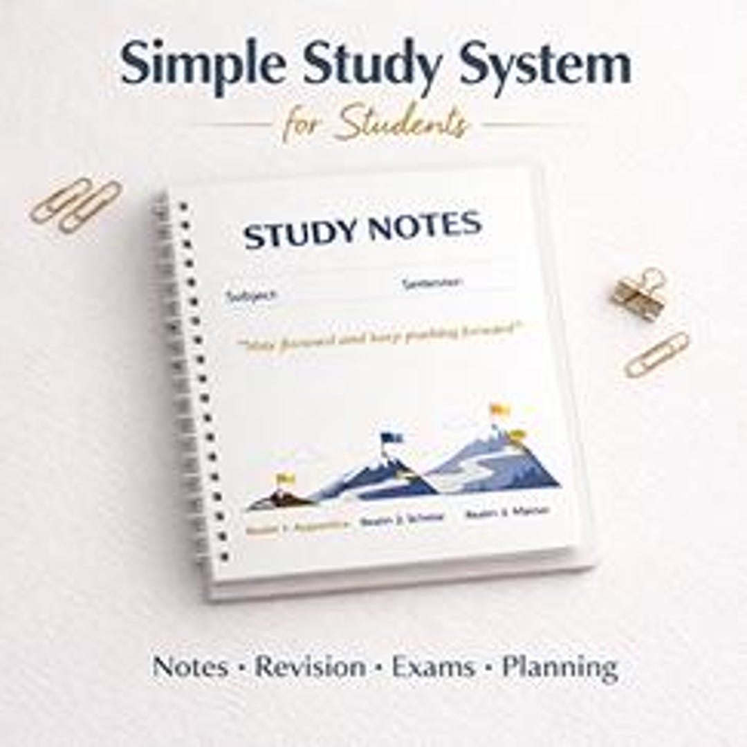 Student Study System | Printable Planner, Productivity & Organization ...