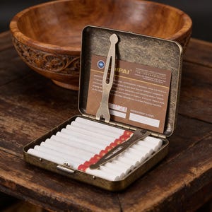 Vintage Style Cigarette Case with Engraved Symbol Design – Metal Credit Card & Cash Wallet Holder