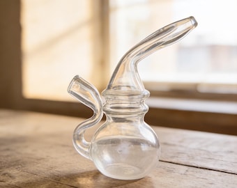 Pipa a mano in vetro con gorgogliatore – Mini pipa a cucchiaio, pipa da tabacco estetica in vari colori