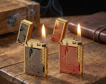 Luxus graviertes Anime - Style Metallfeuerzeug mit detailliert geschnitzten Linien, Sammlerstück Feuerzeug