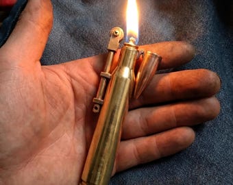 Vintage Brass Bullet Lighter – Metro 2033 Inspired Design, 6 Inch Statement Lighter, Unique Metal Collectible Lighter