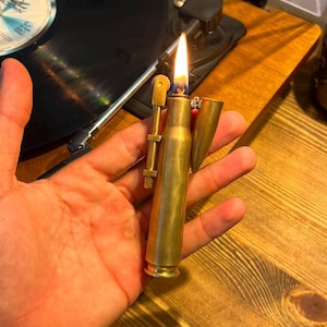 Vintage-Feuerzeug aus Messing im Metro-2033-Stil – 15 cm, Sammlerstück, Geschenk im Retro-Stil für Männer