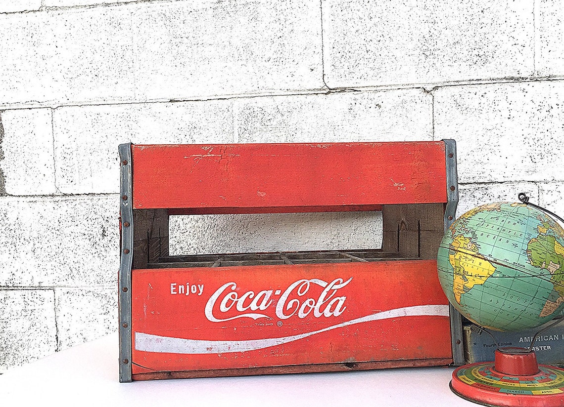 COCACOLA CRATE Wooden Soda Crate Vintage Coke Crate Etsy