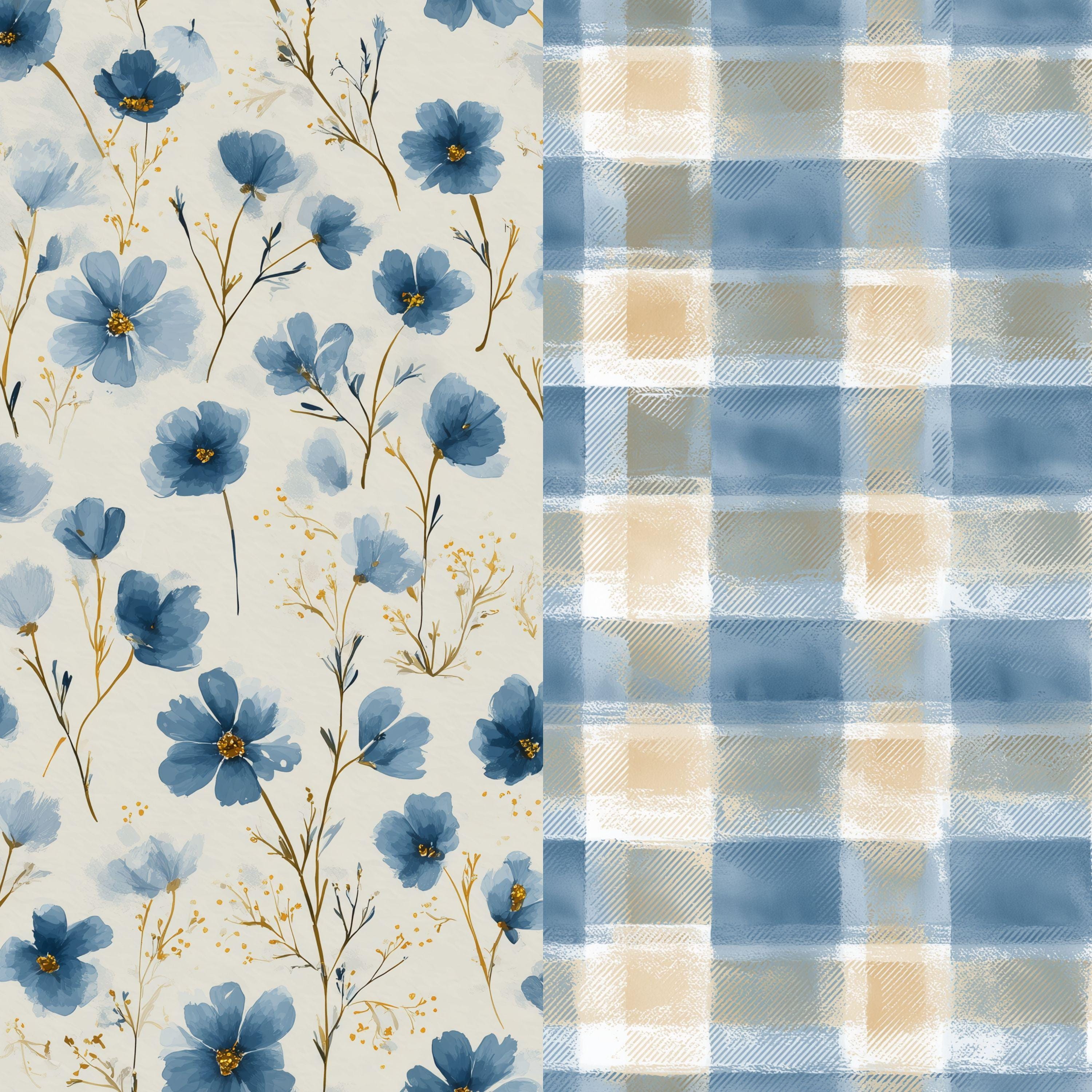 Wildflower Seamless Pattern Bundle, Cottagecore Summer Digital Paper ...