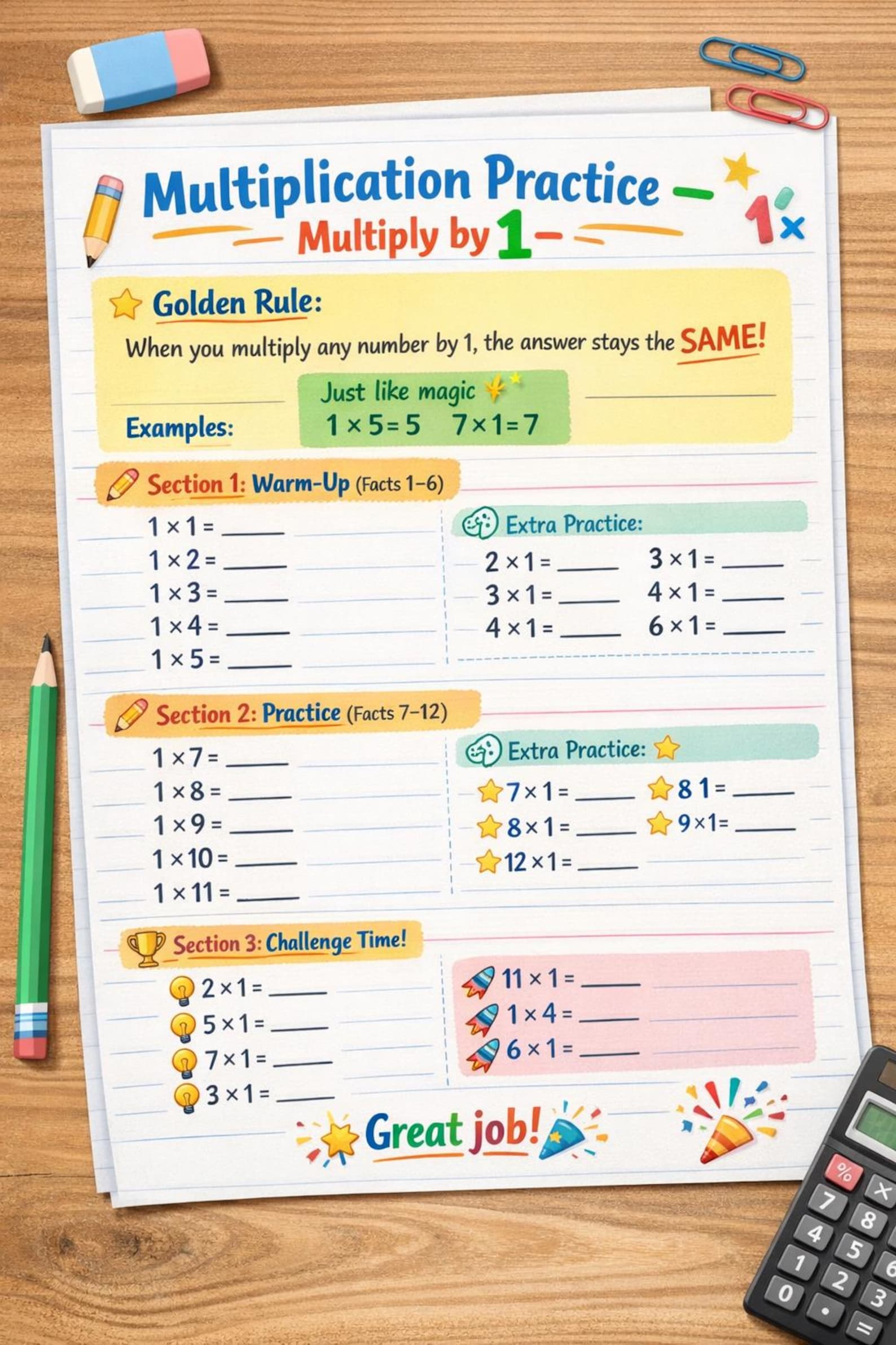 Multiplication Practice Worksheets Bundle (multiply by 1–12) I ...