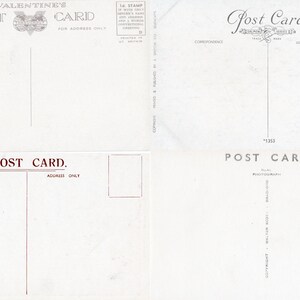 Printable Vintage Postcard Backs Set No. 2 Digital Download Junk Journal, Planner, Traveler's ...