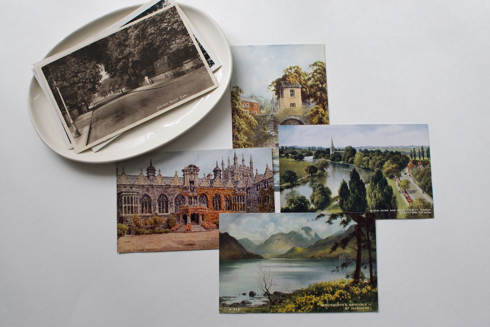 Printable Vintage Postcard Sets Watercolors Digital Etsy