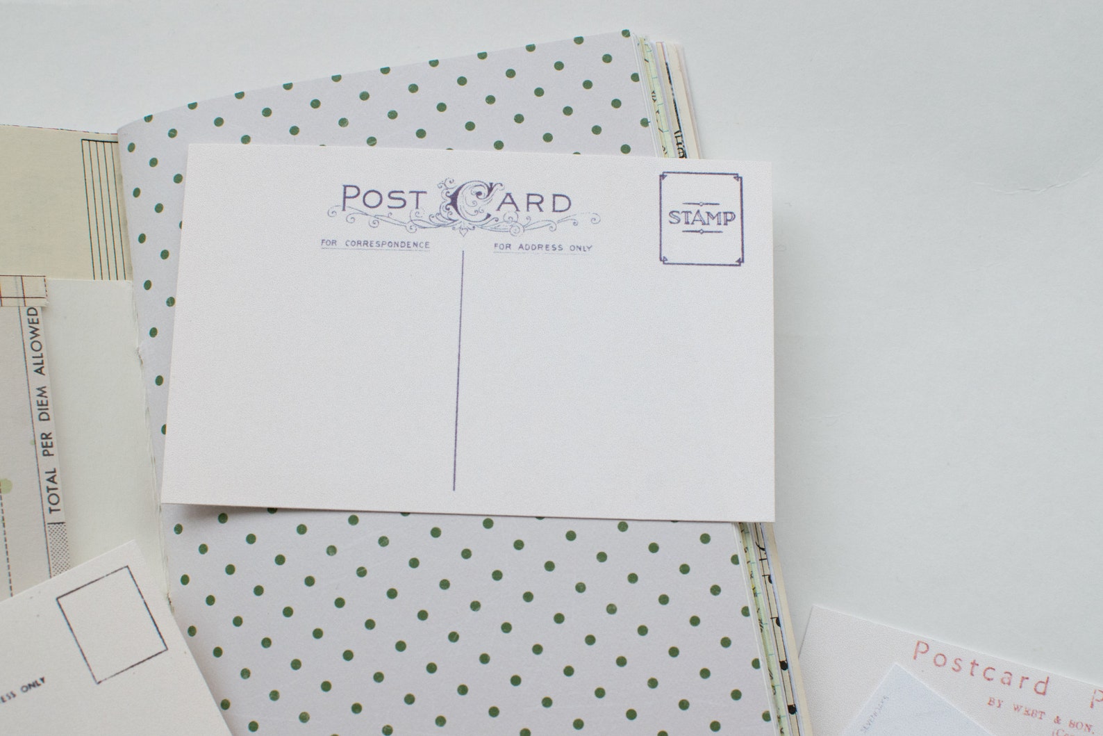 Printable Vintage Postcard Backs Set No. 1 Digital - Etsy