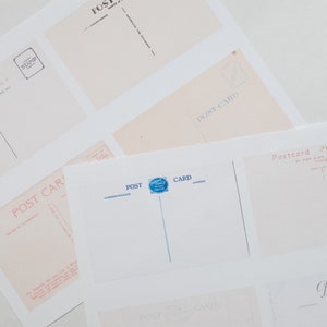 Printable Vintage Postcard Backs Set No. 1 Digital Download Junk ...