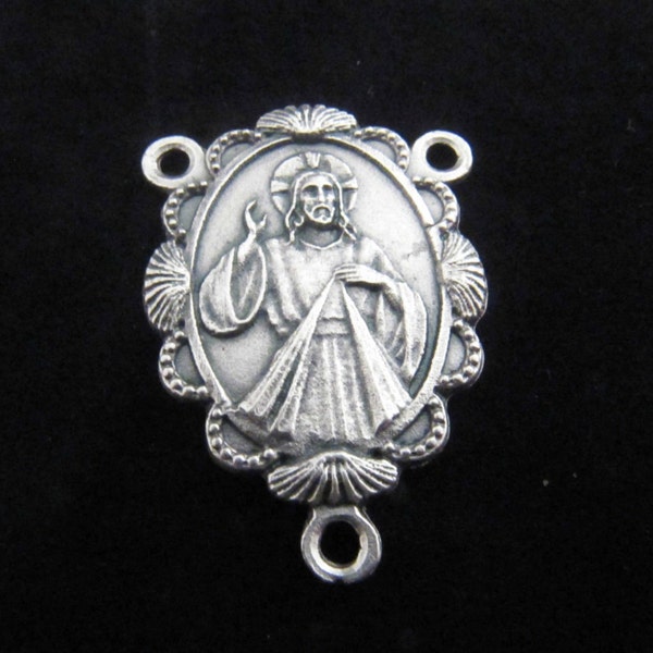 Italian Made Beautiful Ornate Divine Mercy Rosary Center