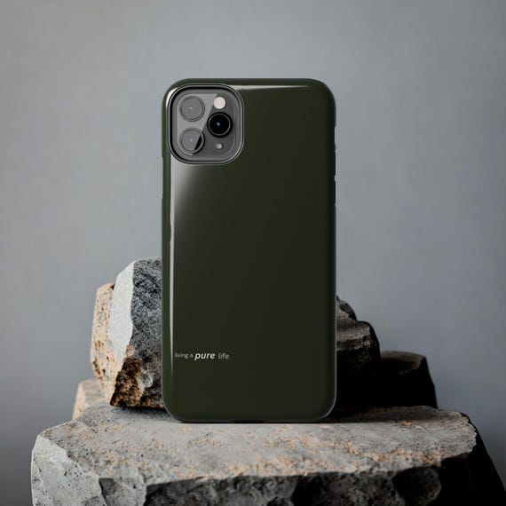Olive Green "Live a Pure Life" Tough Phone Case