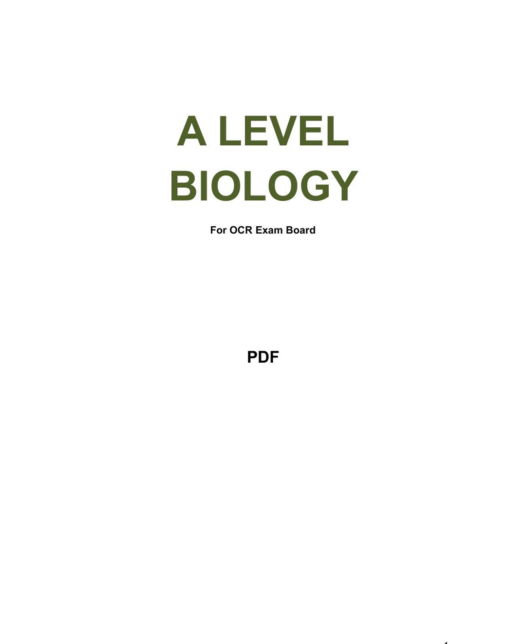 OCR A Level Biology Exam Revision Notes and Study Guide 2025 PDF - Etsy UK