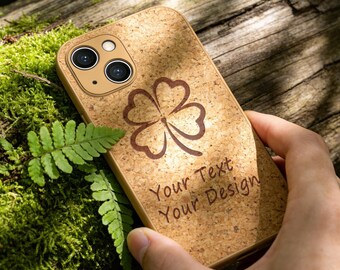 St. Patrick's Day Collection: Natural Cork iPhone Case – 3-Layer Cooling, Eco-Friendly, Customizable Design