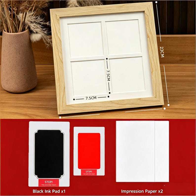 Pet Paw Print Frame Kit - DIY Memorial Photo Frame With Ink Pad ...