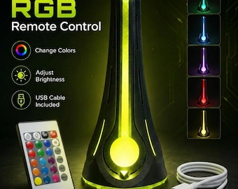 RGB Sci Fi Obelisk Lamp, 3D Printed Space Desk Light, Interstellar LED Night Light, Gamer Room Decor, USB Mood Light Gift