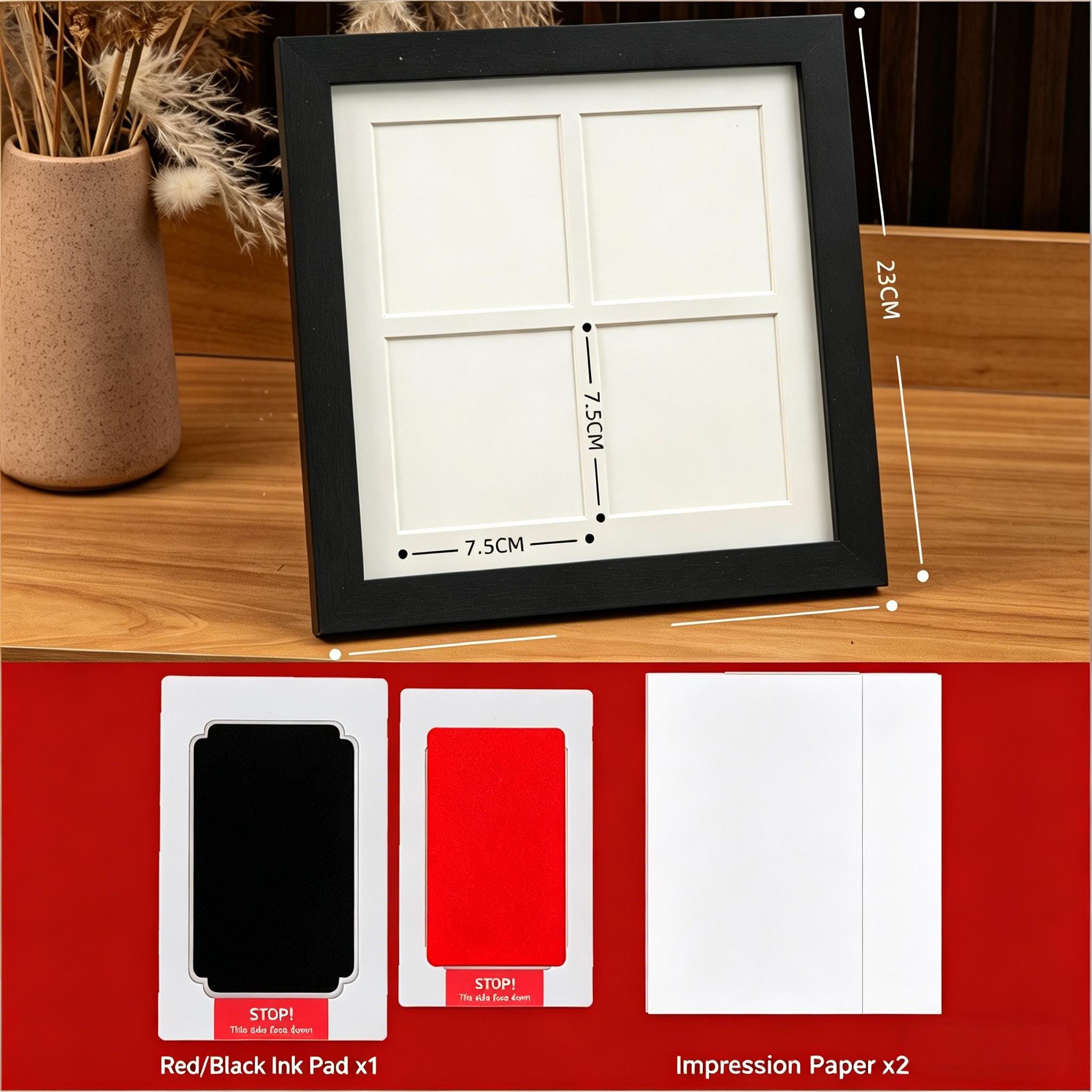 Pet Paw Print Frame Kit - DIY Memorial Photo Frame With Ink Pad ...